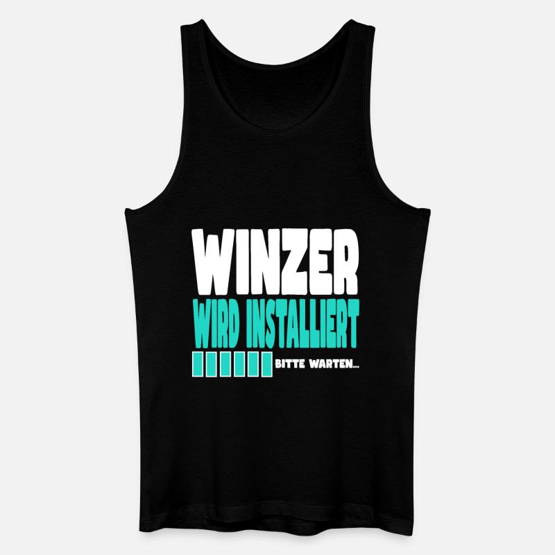 Winzer wird installiert - Männer Bio Tank Top - Schwarz