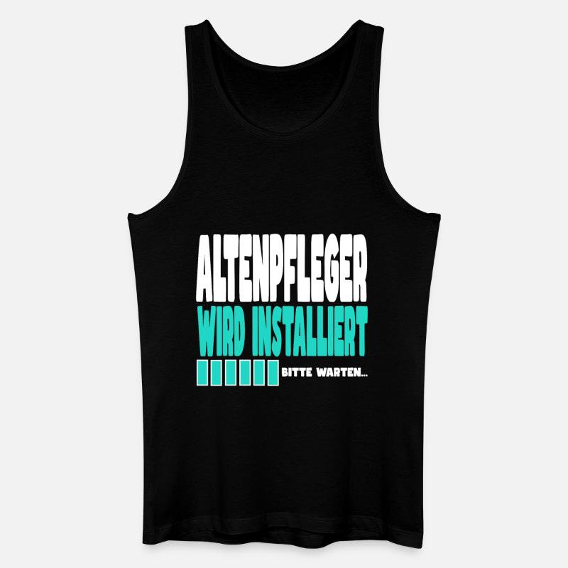 ALTENPFLEGER wird installiert - Männer Bio Tank Top - Schwarz