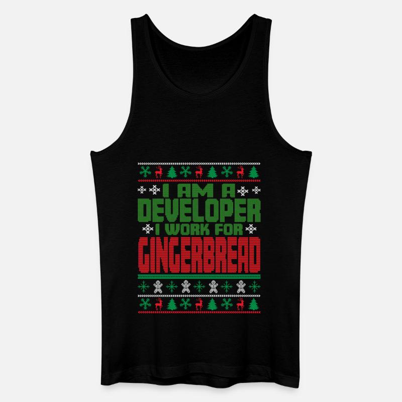 Software Developer Christmas Quote - Men’s Organic Tank Top - black