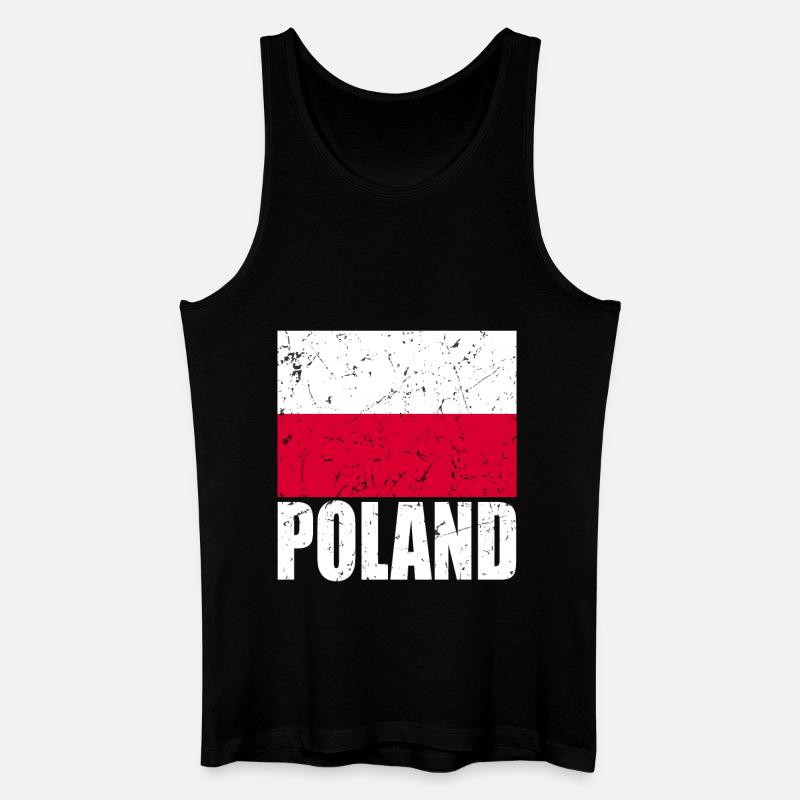 Drapeau de la Pologne - Débardeur bio Homme - noir