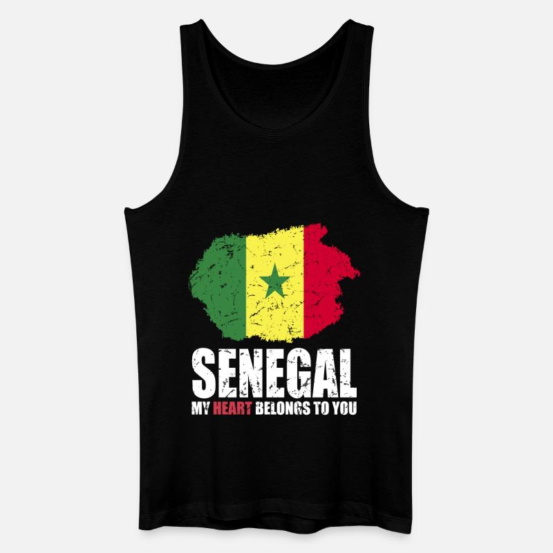 Senegal Fahne - Männer Bio Tank Top - Schwarz