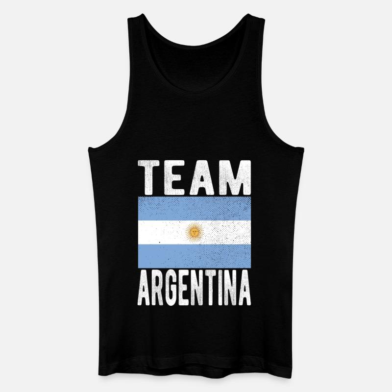 Drapeau de l’ARGENTINE - Débardeur bio Homme - noir