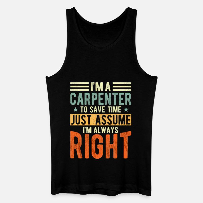 Tischler - Männer Bio Tank Top - Schwarz