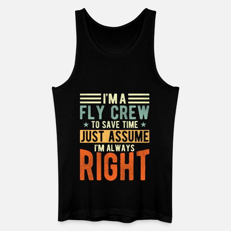 Fly Crew - Männer Bio Tank Top - Schwarz