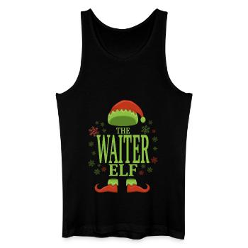 Kellner Weihnachtself - Männer Bio Tank Top - Schwarz - Vorne