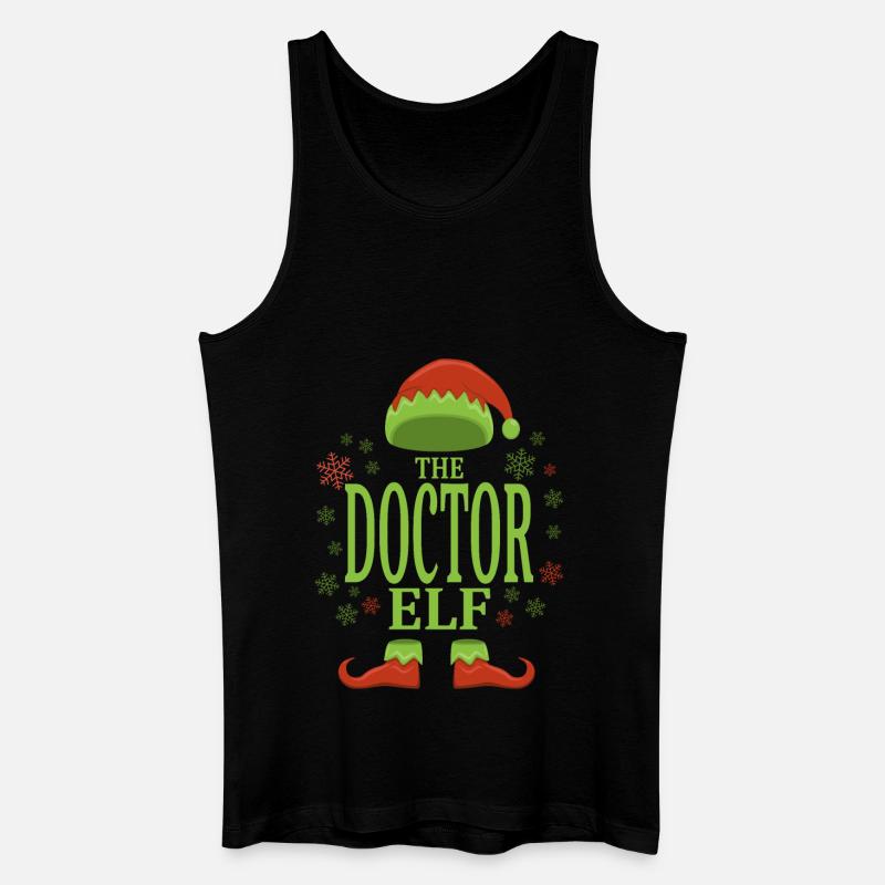 Doktor Weihnachtself - Männer Bio Tank Top - Schwarz