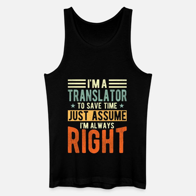 Übersetzer - Männer Bio Tank Top - Schwarz