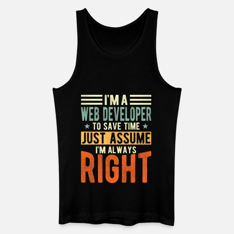 Web-entwickler - Männer Bio Tank Top - Schwarz
