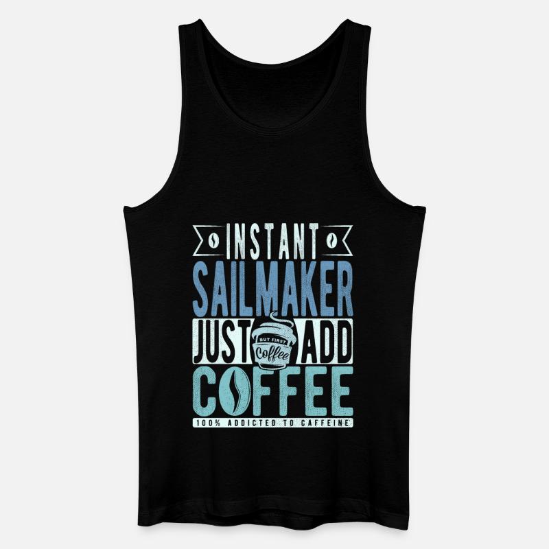 Sailmaker coffee saying - Men’s Organic Tank Top - black