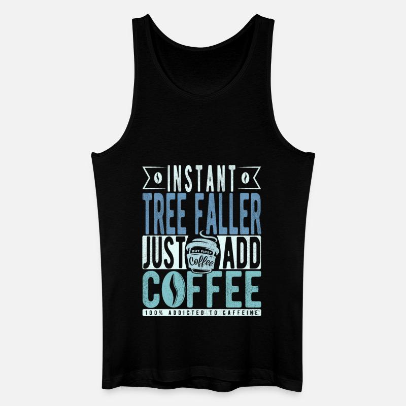 Baumfaller café dicton - Débardeur bio Homme - noir