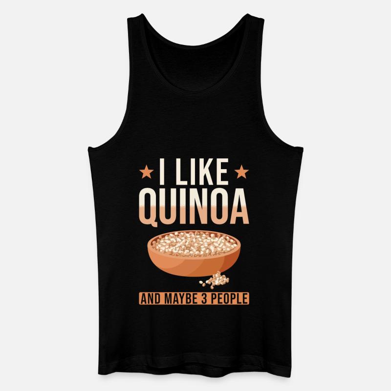 Quinoa Spruch - Männer Bio Tank Top - Schwarz
