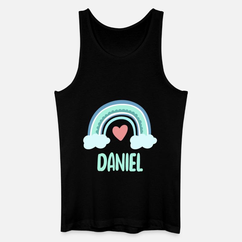 Daniel Name Regenbogen Baby - Männer Bio Tank Top - Schwarz