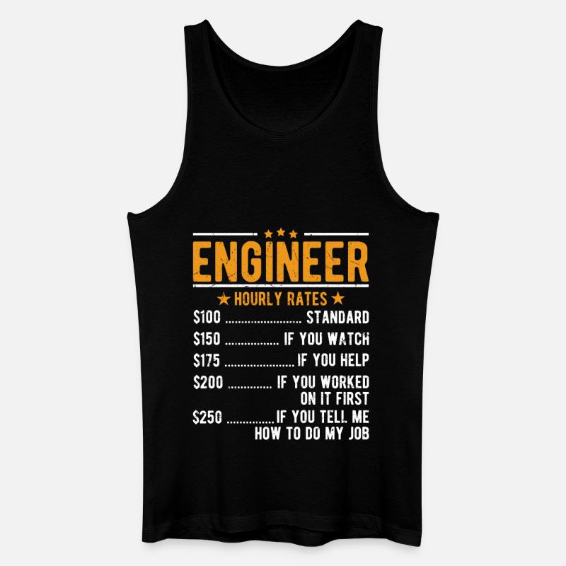 Techniker Stundenlohn - Männer Bio Tank Top - Schwarz