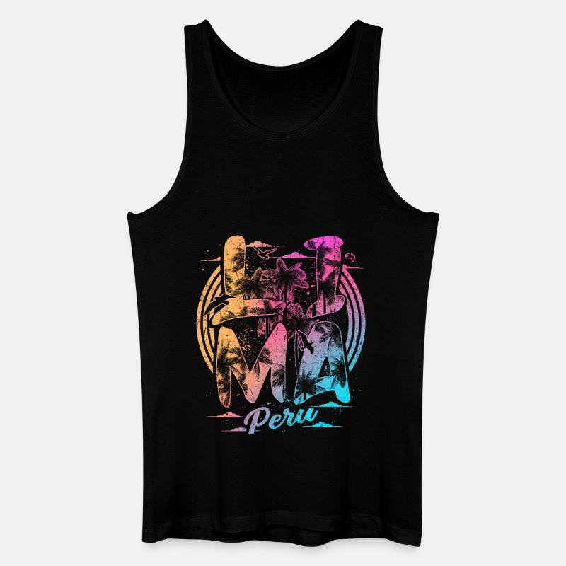 Lima Peru Souvenir Urlaub - Männer Bio Tank Top - Schwarz