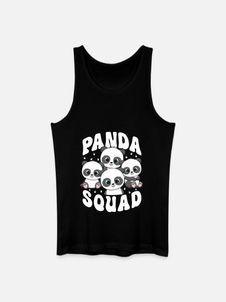 Panda Squad - Men’s Organic Tank Top - black