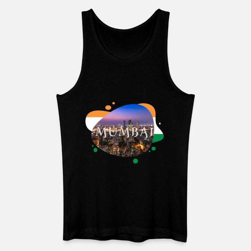 Mumbai Indien Souvenir - Männer Bio Tank Top - Schwarz