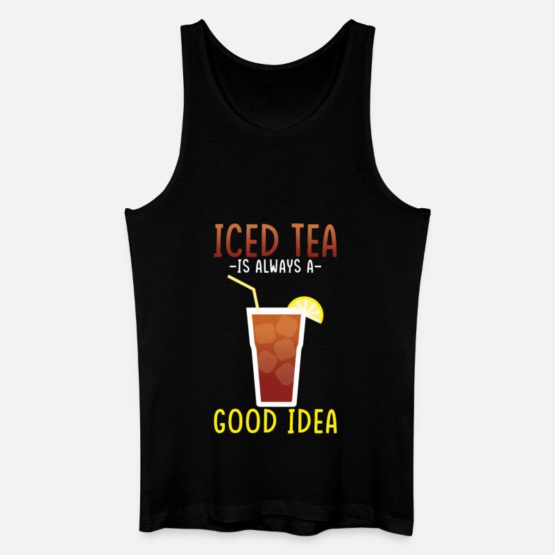 Eistee-getränkedesign Ruhe Bewahren Und Eistee - Männer Bio Tank Top - Schwarz