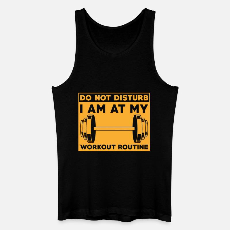 Workout-routine Gewichtheber-trainingsdesign - Männer Bio Tank Top - Schwarz