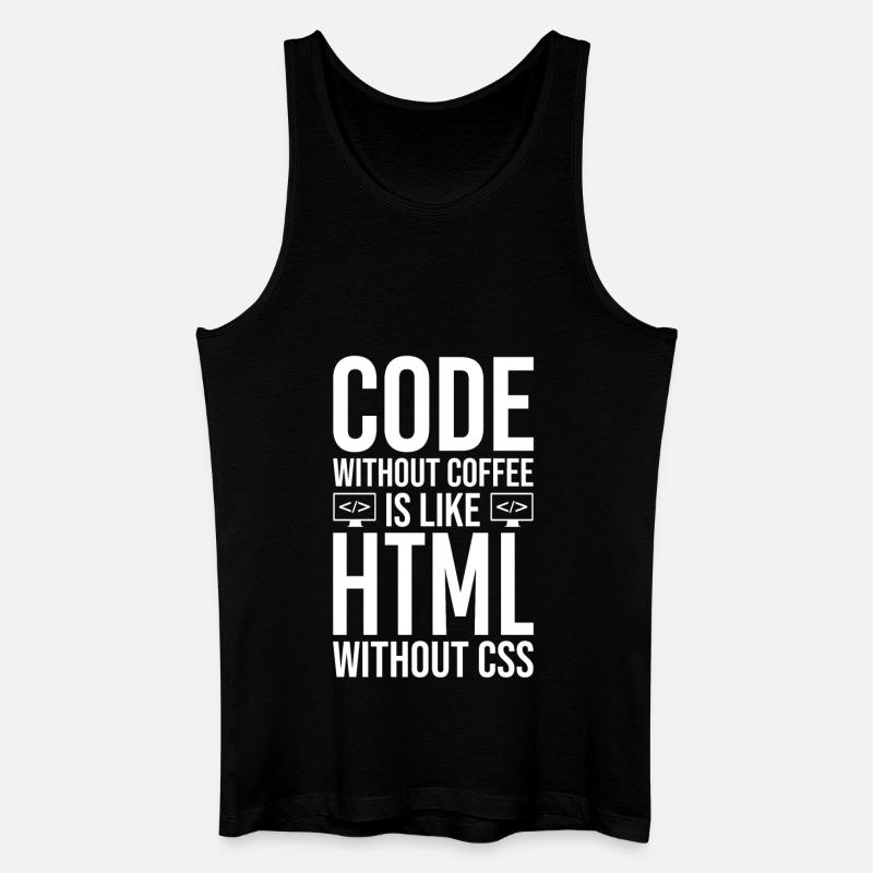 Coder Café Cadeau - Débardeur bio Homme - noir