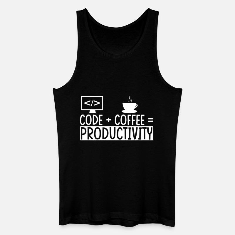 Coder Café Cadeau - Débardeur bio Homme - noir