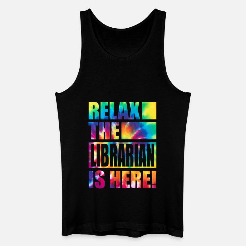 Librarian Lustiger Spruch - Männer Bio Tank Top - Schwarz
