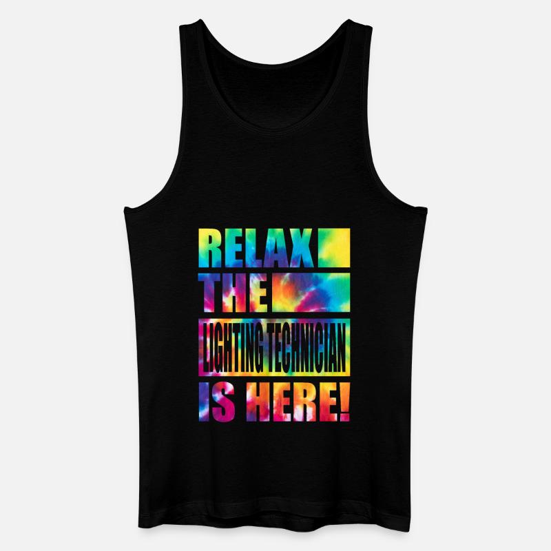 Lighting Technician Lustiger Spruch - Männer Bio Tank Top - Schwarz