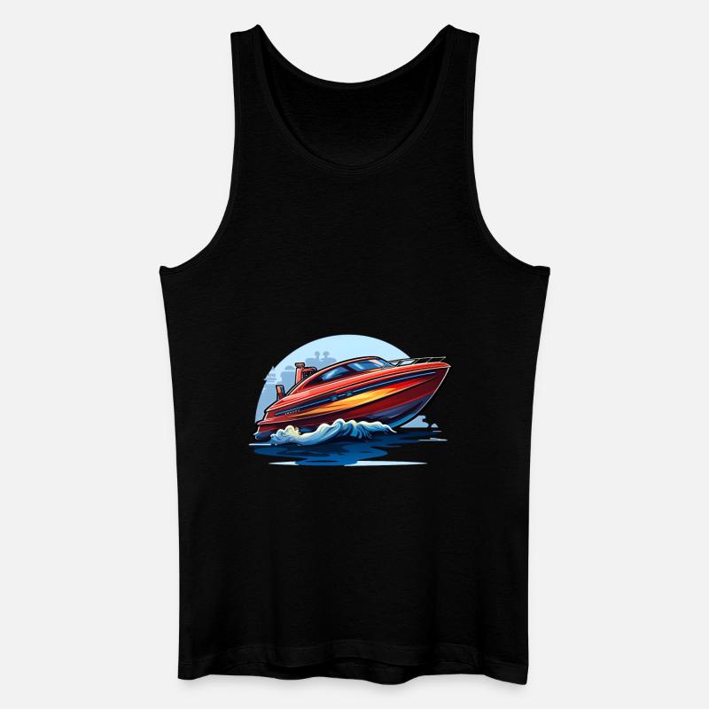 Motorboot - Männer Bio Tank Top - Schwarz
