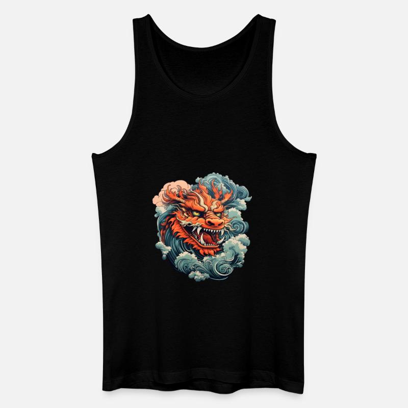 Chinesischer Drache - Männer Bio Tank Top - Schwarz