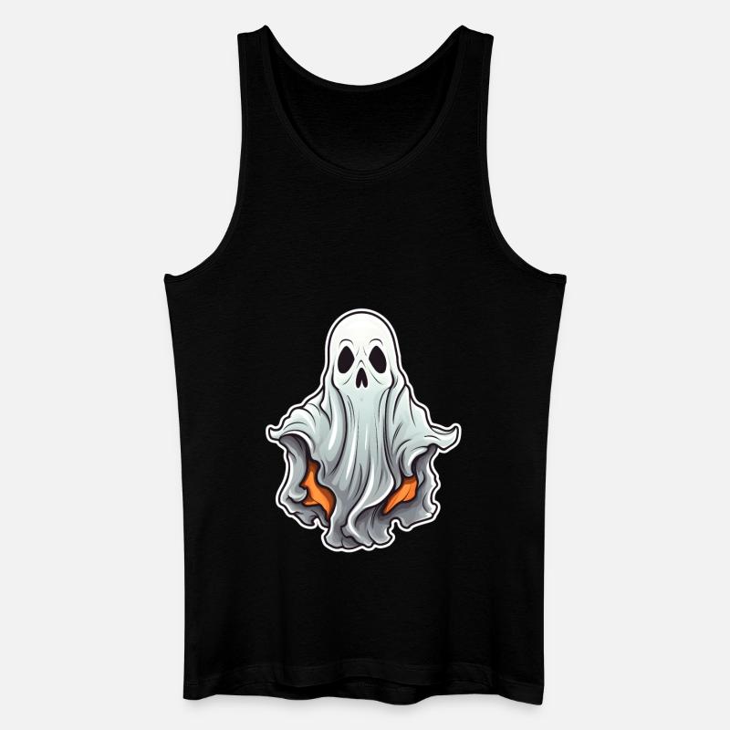 Geist Halloween Comic - Männer Bio Tank Top - Schwarz