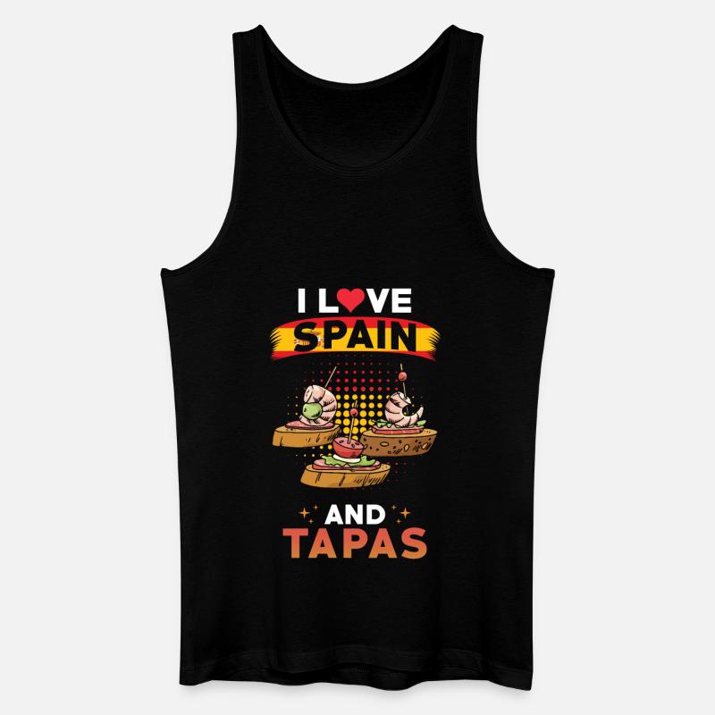 Tapas Spanien Spanische Küche - Männer Bio Tank Top - Schwarz