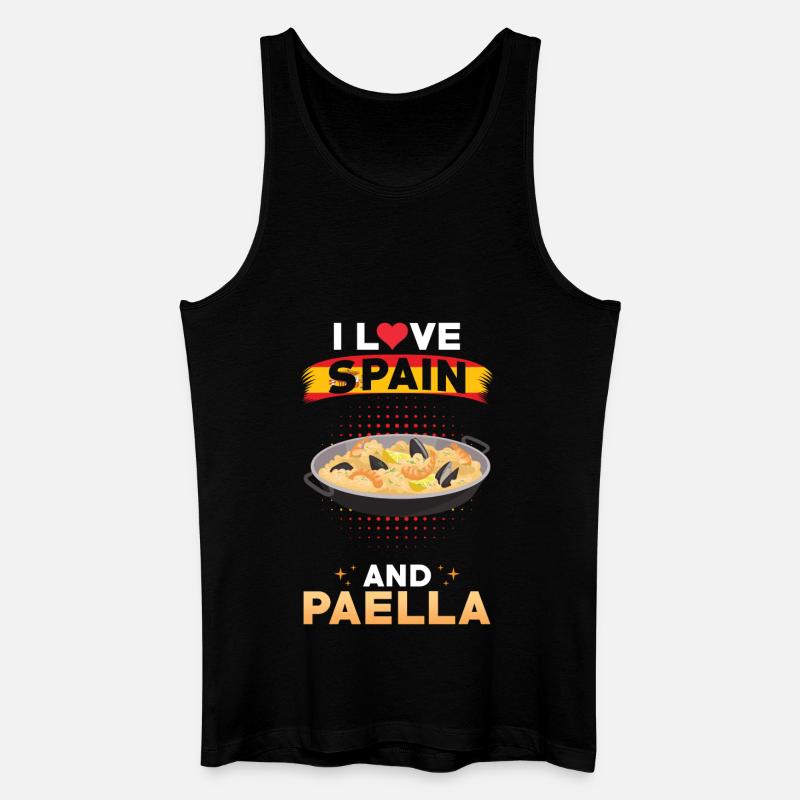 Paella Spanien Spanische Küche - Männer Bio Tank Top - Schwarz