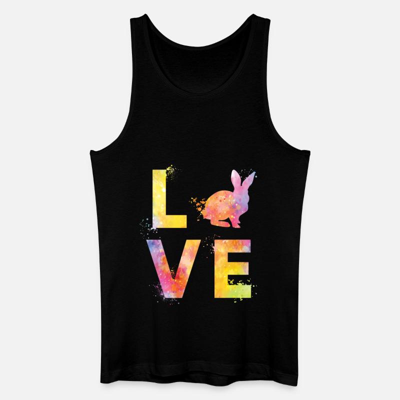 Hasen liebe - Männer Bio Tank Top - Schwarz