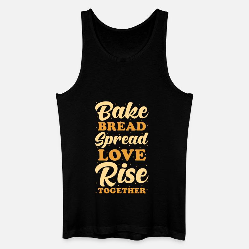 Brot Bäcker Backen - Männer Bio Tank Top - Schwarz