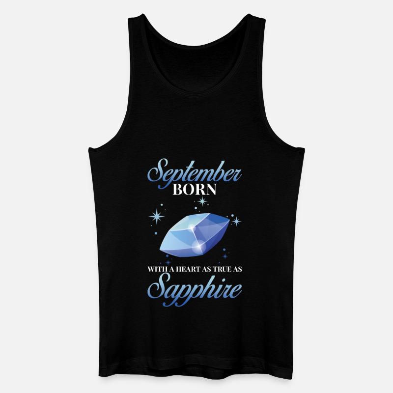 Geburtsstein September Saphir - Männer Bio Tank Top - Schwarz