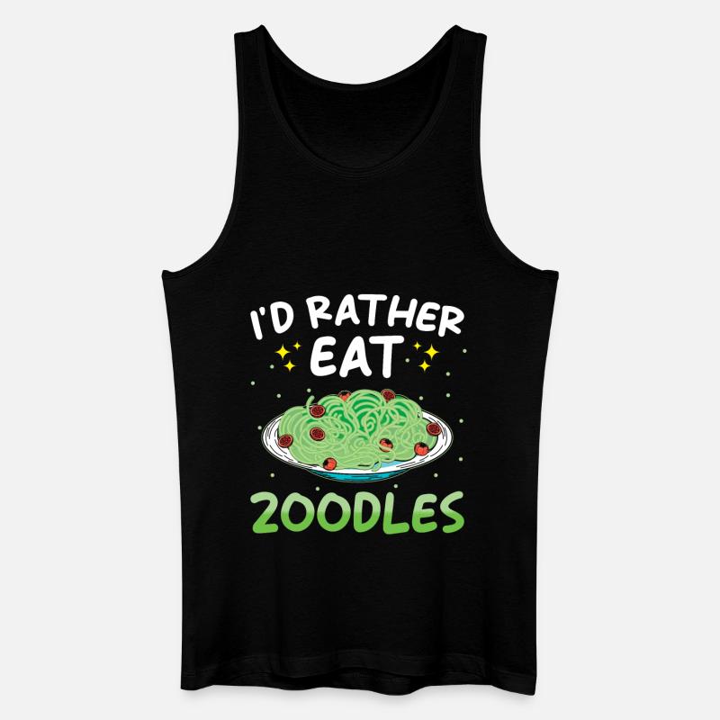 Zoodles Zucchini Pasta Spruch - Männer Bio Tank Top - Schwarz