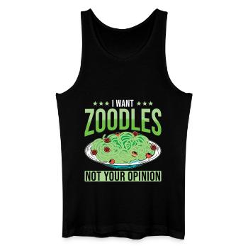 Zoodles Zucchini Pasta Saying - Men’s Organic Tank Top - black - Front