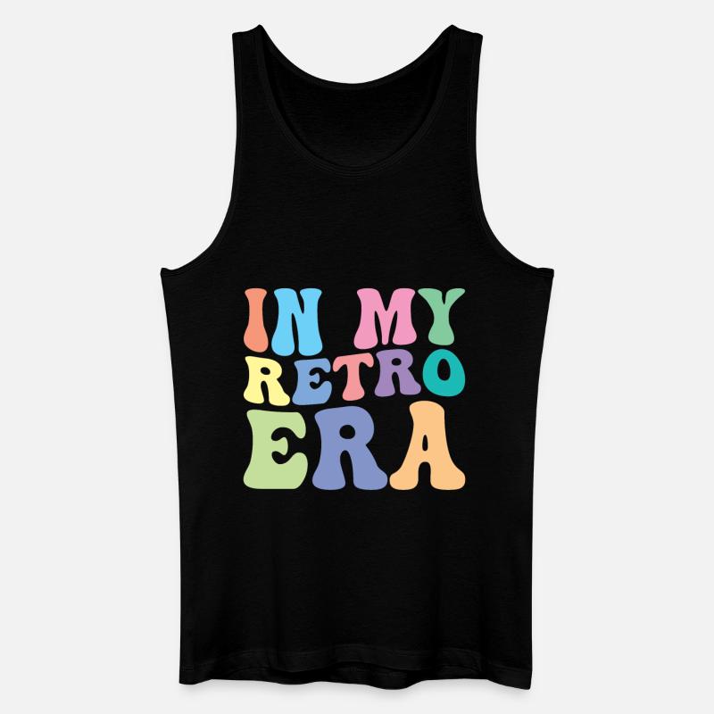 Retro Groovy - Männer Bio Tank Top - Schwarz