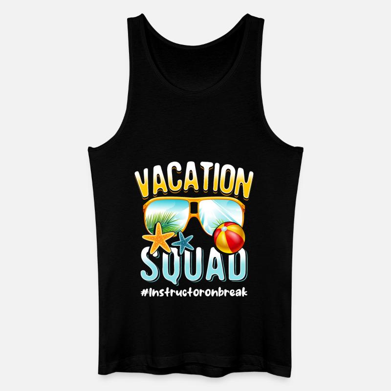 Instructeur Vacation Squad #Instructoronbreak - Débardeur bio Homme - noir