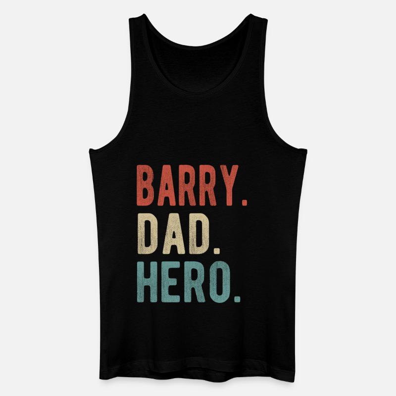 Barry Papa Held - Männer Bio Tank Top - Schwarz