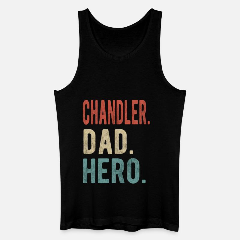 Chandler Dad Held - Männer Bio Tank Top - Schwarz
