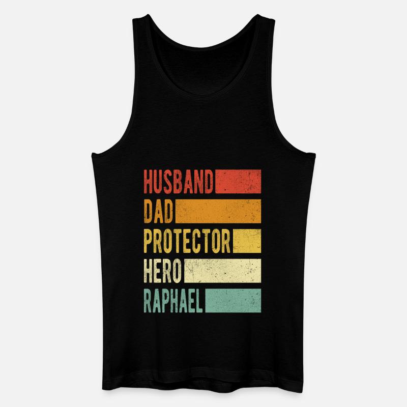 Raphael Name Papa Geschenk - Männer Bio Tank Top - Schwarz