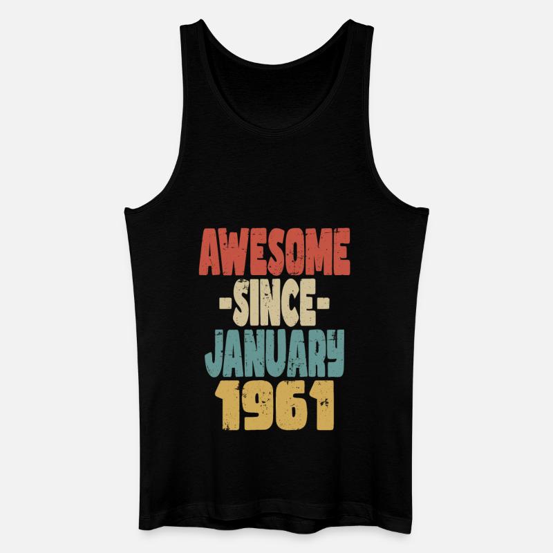 Fantastischer Januar 1961 - Männer Bio Tank Top - Schwarz