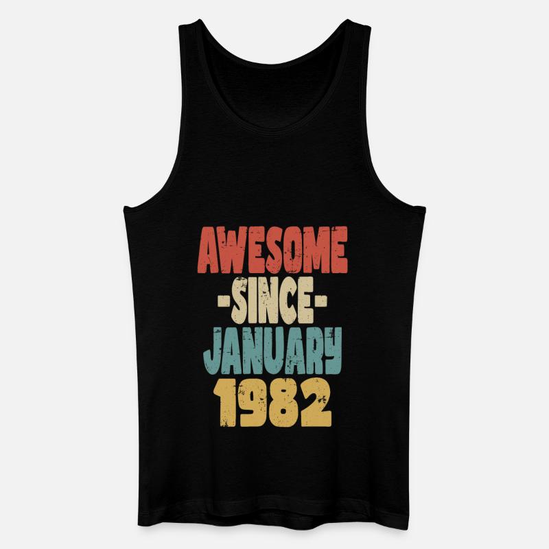 Fantastischer Januar 1982 - Männer Bio Tank Top - Schwarz
