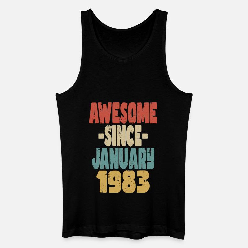 Fantastischer Januar 1983 - Männer Bio Tank Top - Schwarz