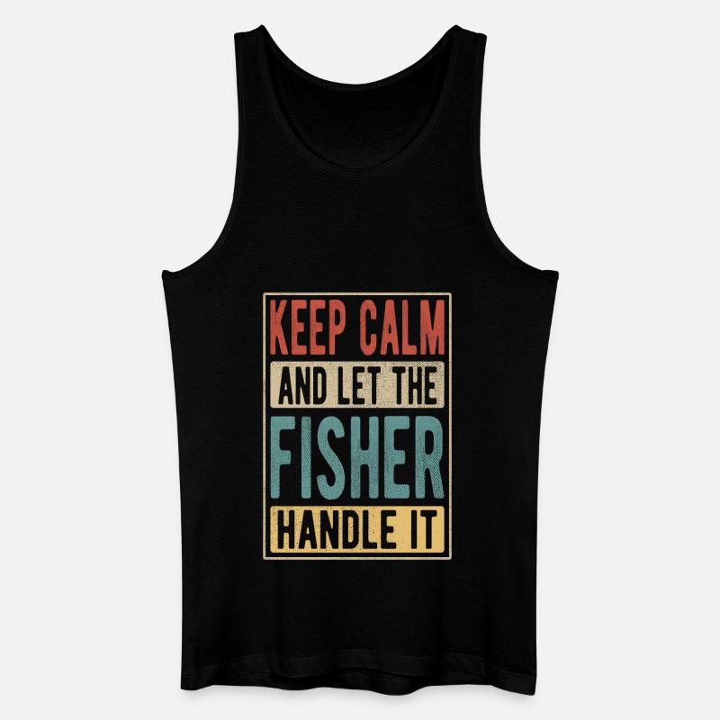 Fisher Retro Geschenk - Männer Bio Tank Top - Schwarz
