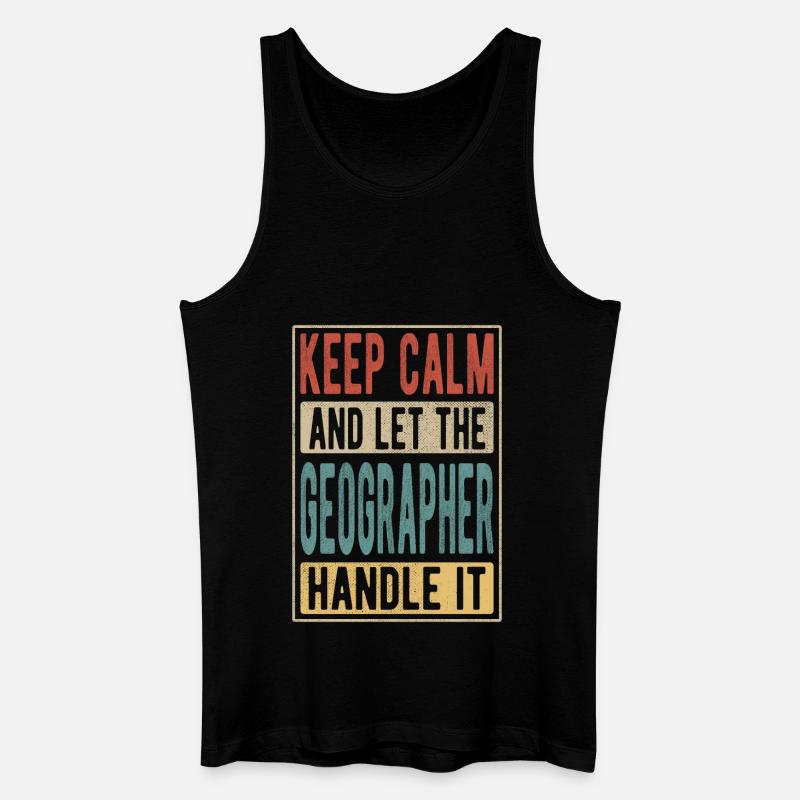 Geographen-Retro-Geschenk - Männer Bio Tank Top - Schwarz