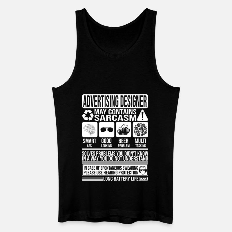 Werbedesigner Sarkasmus lustiges Geschenk - Männer Bio Tank Top - Schwarz