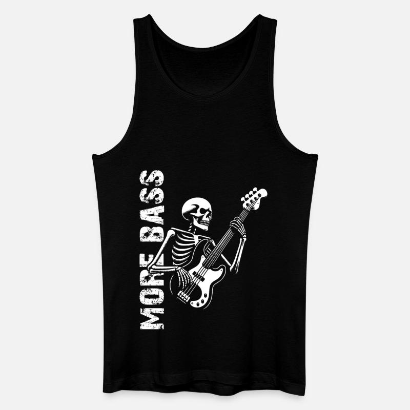 Plus Basse - Skeleton avec Basse - Débardeur bio Homme - noir