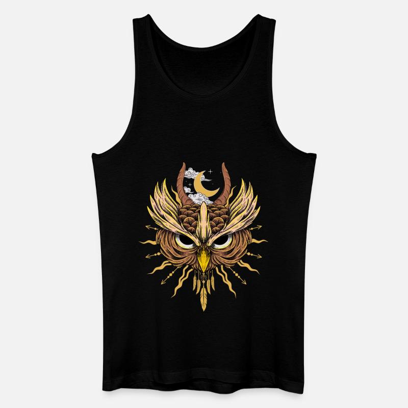 Nachteule Hexerei Traumfänger - Männer Bio Tank Top - Schwarz