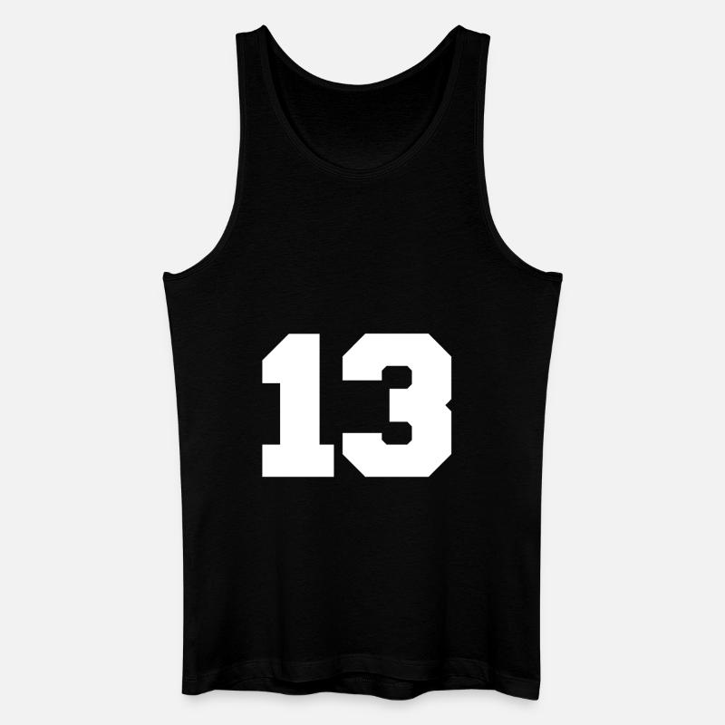 13 white - Männer Bio Tank Top - Schwarz